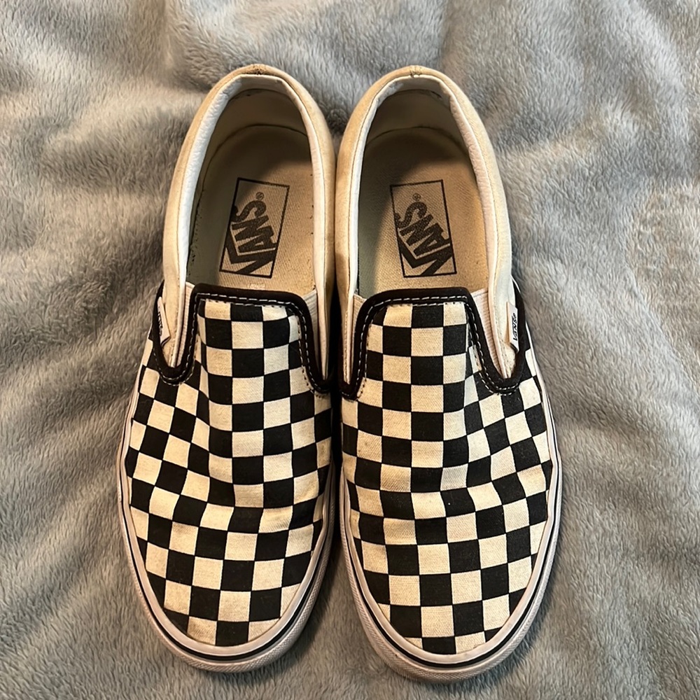 Checkered Vans shoes